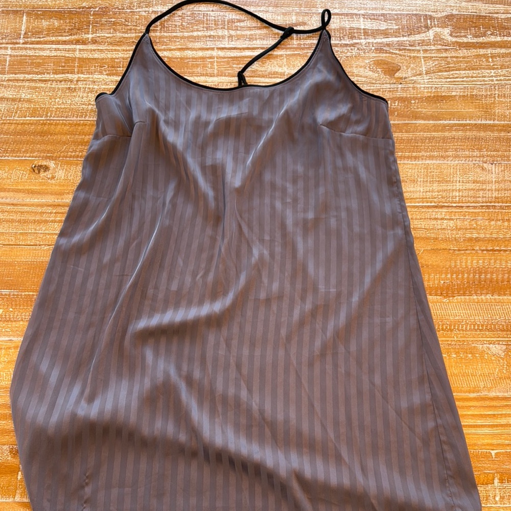 Auden Black and Purple Chemise with Spaghetti Straps